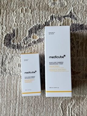 NEW medicube Kojic Acid Turmeric Resurfacing Toner & Serum Bundle